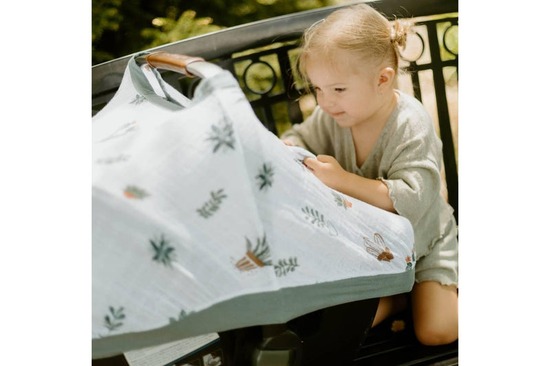 Little Unicorn: Muslin Car Seat Canopy V2 - Prickle Pots