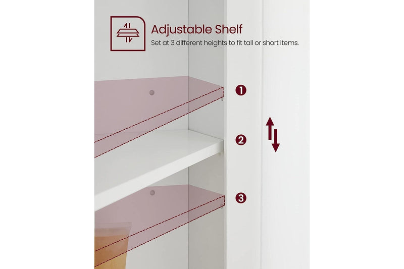 Vasagle Soglio Tall Corner Cabinet with 2 Doors and 4 Adjustable Shelves