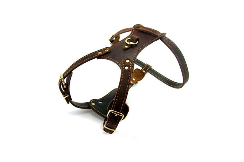 Genuine Leather Dog Harness For Big Dogs