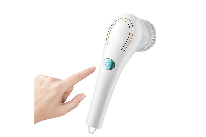 FancyGrab 5 in 1 Handheld Electric Cleaning Brush USB Rechargeable Electric Dishwashing Brush Shower Scrubber Cleaning Tool Kit