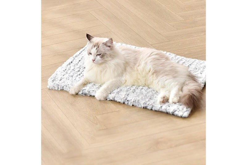 PETSWOL Non-Slip Self Warming Cat Dog Bed - L Grey