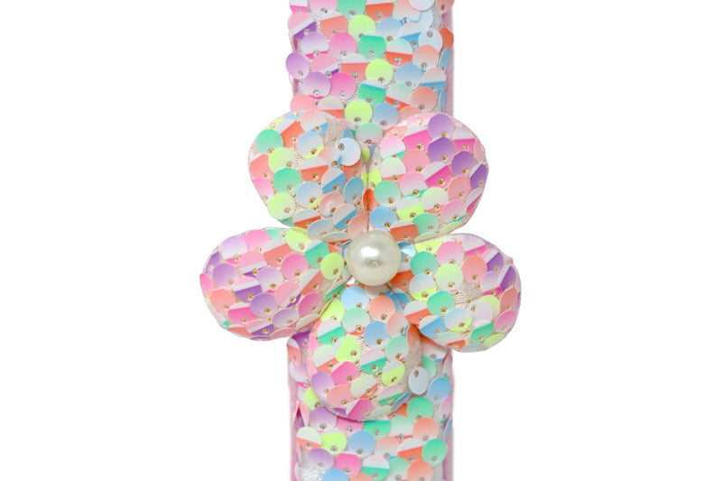 Pink Poppy: Flower Sequin Slap Bracelet (Assorted)