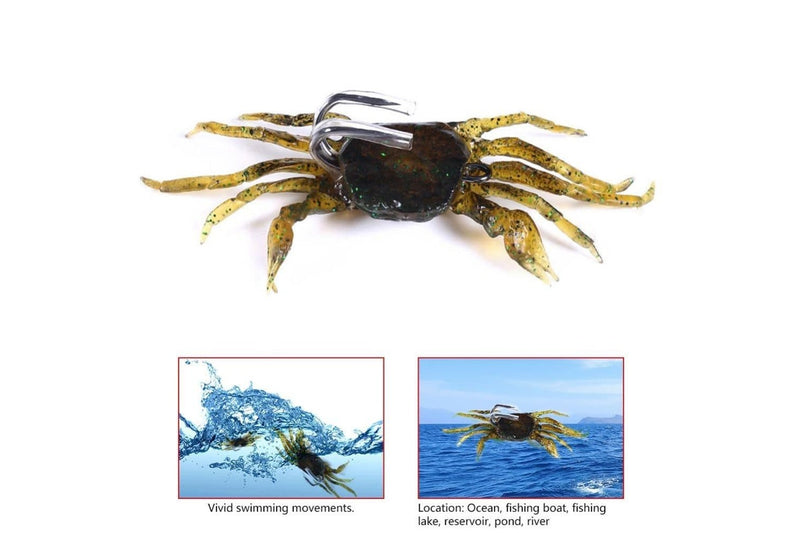 3 Piece Submerged Crab Hook For Ice Fishing 10cm 30g