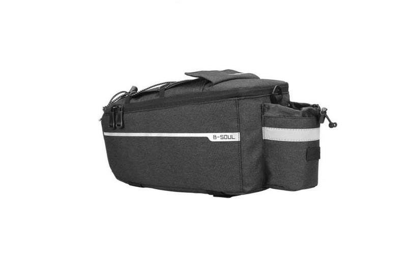 BLACK Rear Seat Bag Pannier Trunk Waterproof Bike Bicycle Back Storage