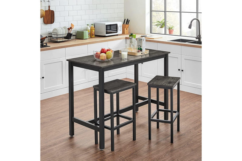 Vasagle Dining Bar Table Set - Dark Grey