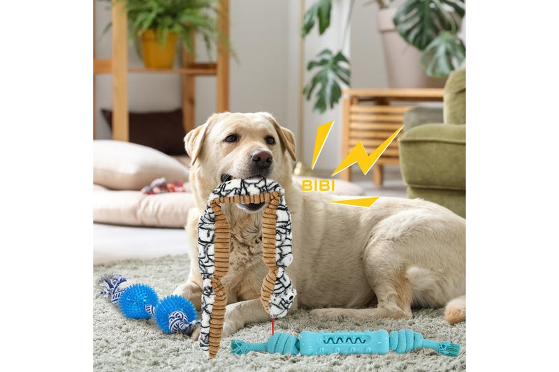 Pawz Dog Chew Toys Squeaky Puppy Pet Rope Plush Toy Teething 6 styles