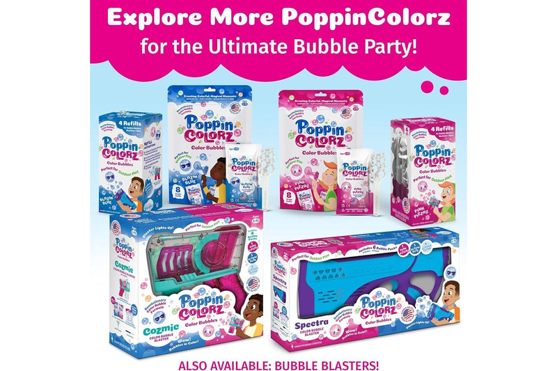 WOWmazing: Giant Bubbles - Poppin Colorz - Color Bubbles (Pink Pizzaz 8 Pack)