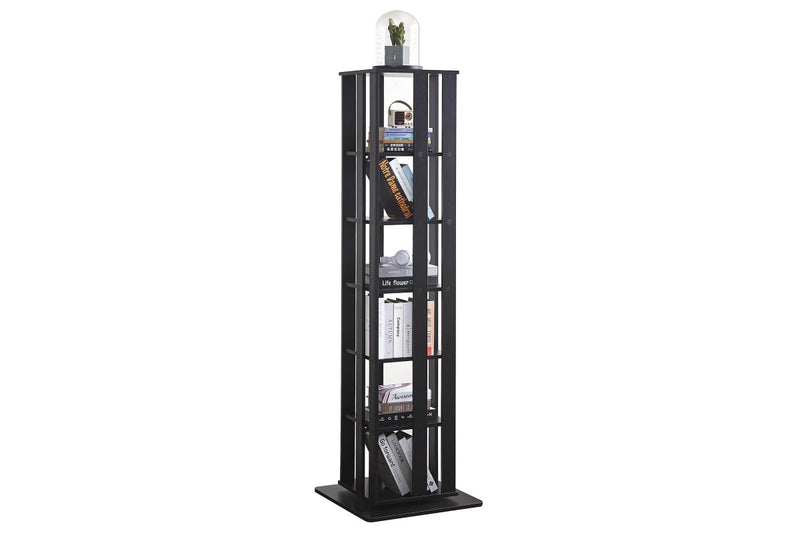 Fraser Country 6 Tier Rotation Book Shelf - Black