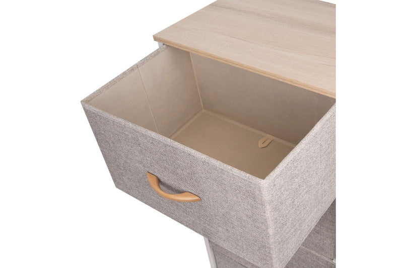 Ovela: 3 Drawer Storage Chest - Beige