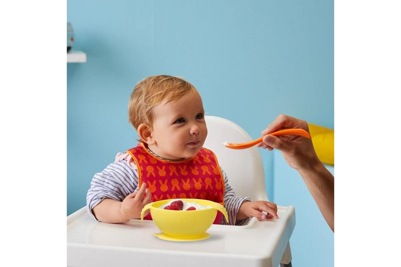 B.box Silicone Bowl & Spoon - Lemon Sherbert