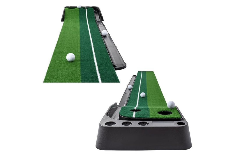 Golf Mini Putting Mat Push Rod Trainer 3M Without Auto Ball Return Fairway Green