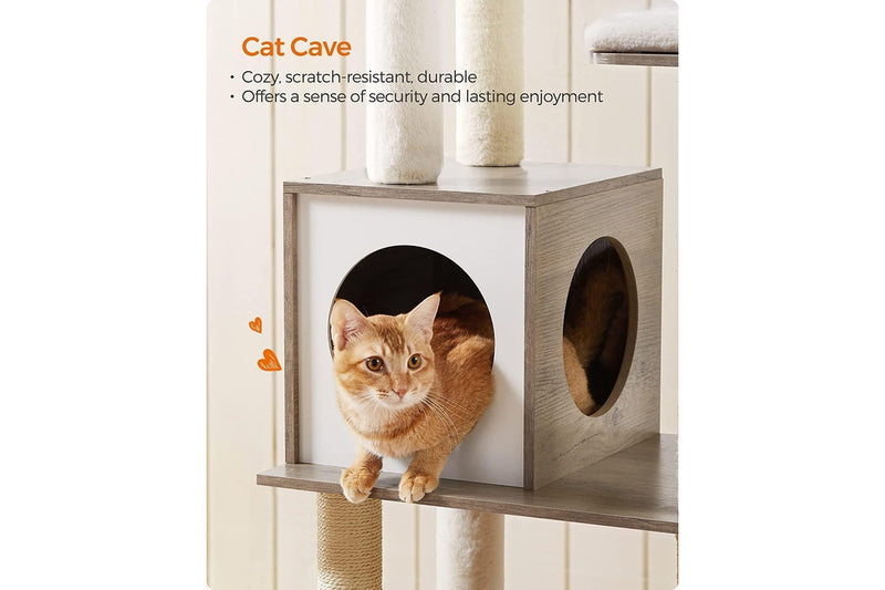 VASAGLE Feandrea WoodyWonders Cat Tree - Greige