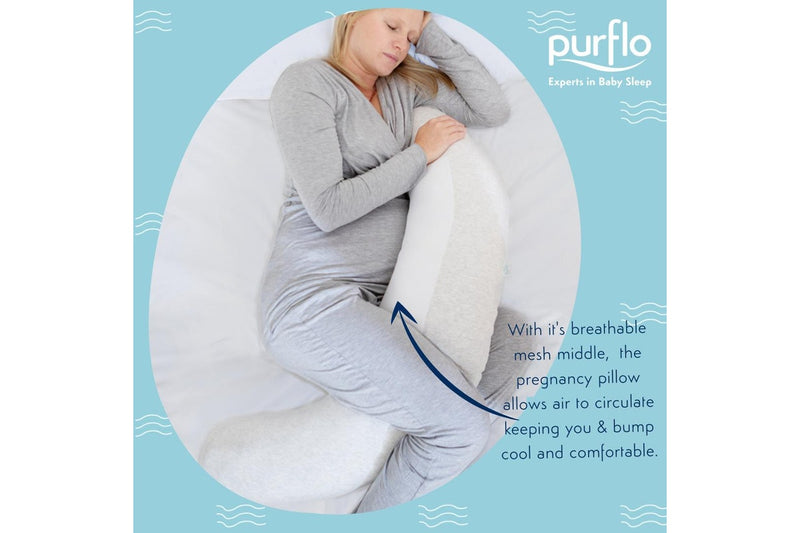 Purflo: Breathe Pregnancy Pillow - Hazel