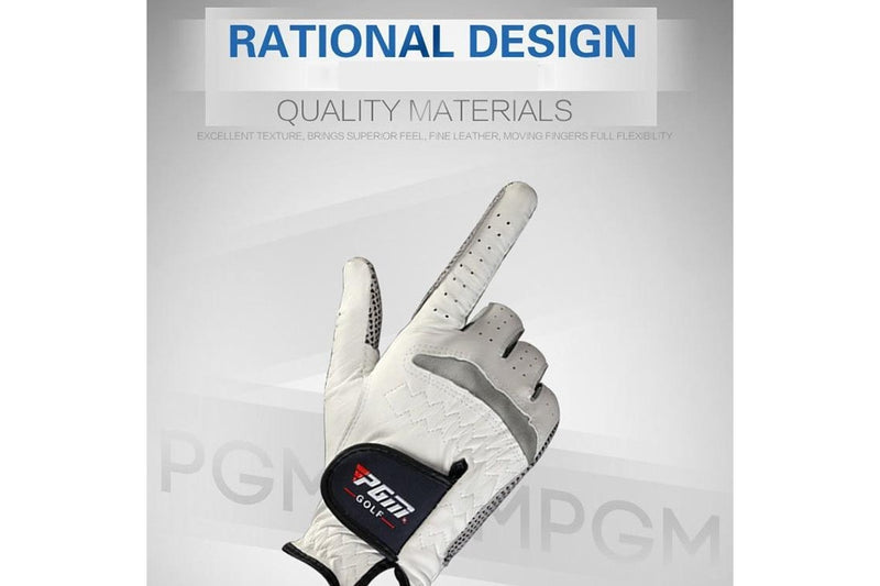 Right Hand Sheepskin Anti-Slip Particle Golf Men Gloves - Size 25#