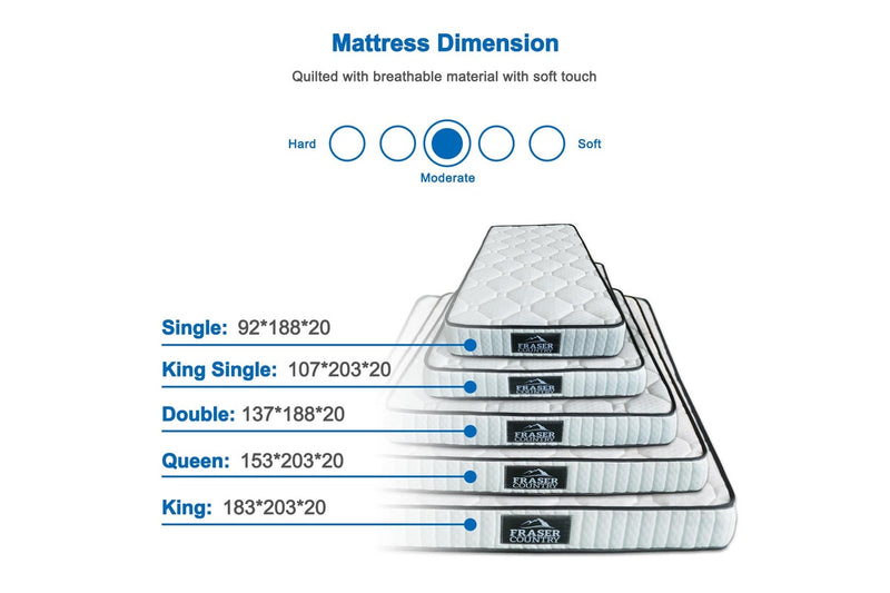 Fraser Country: Deluxe Pocket Spring Mattress - King Single