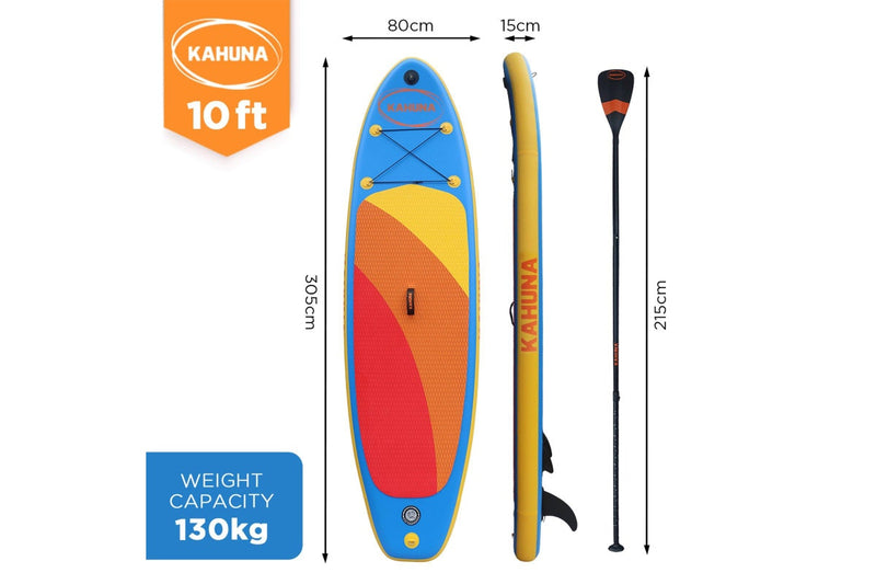 Kahuna Hana Inflatable Stand Up Paddle Board 10FT w/ iSUP Accessories