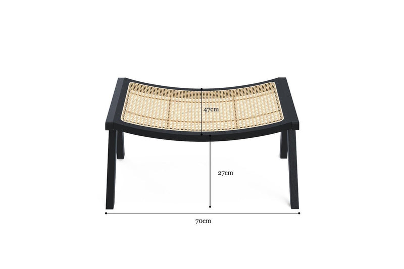 Brosa: Atlas Footstool - Black Oak