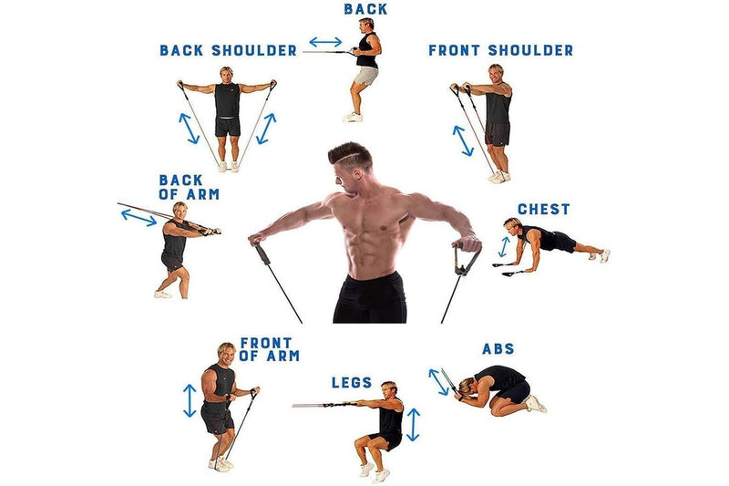 11pcs Exercise Resistance Bands