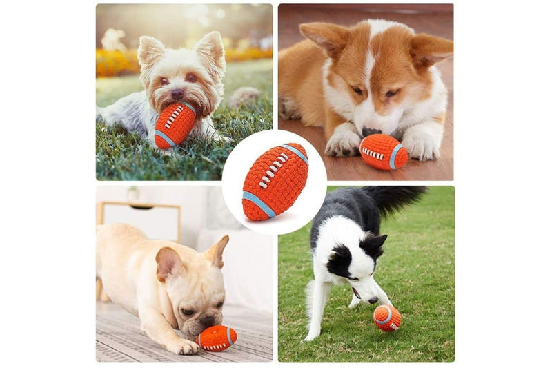 Bite-resistant Floatable Bouncy Squeaker Football Toy For Small Medium Large Dogs