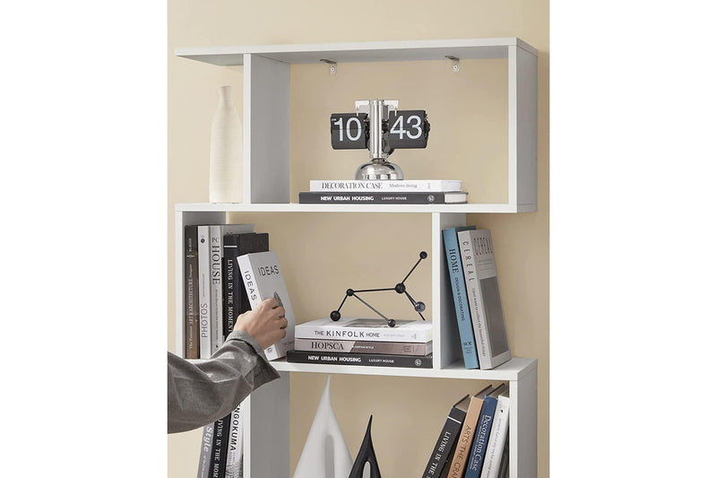 Vasagle Freestanding Decorative Wooden Bookcase - White