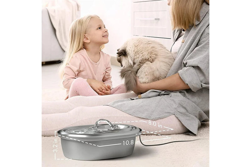 2L Stainless Steel - Pet Water Fountain