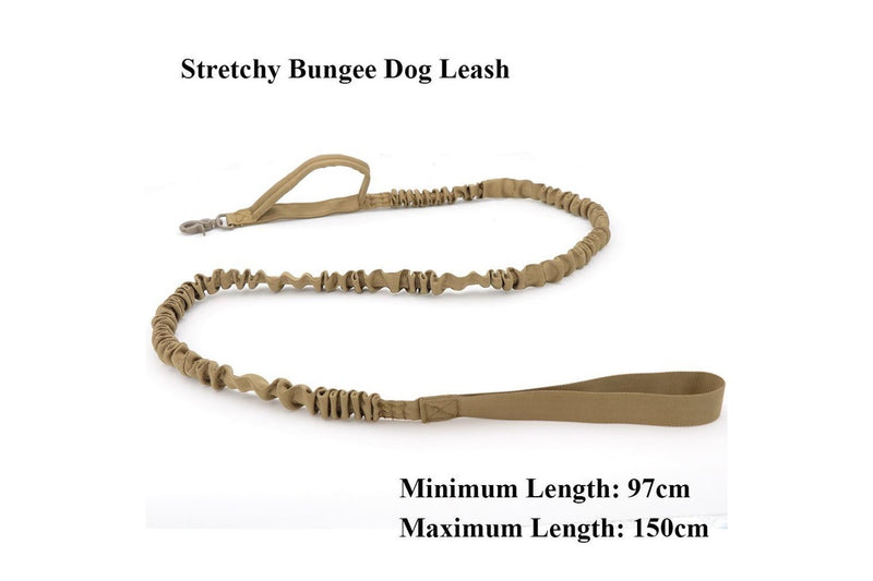 Tactical Bungee 2 Handle Dog Leash Pet Equipment - Green