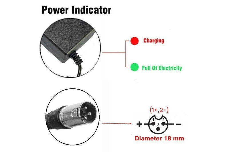 [5 Pins] 54.6V 2A Lithium Battery Power Adapter Charger For 48V Electric Bike Scooter eBike