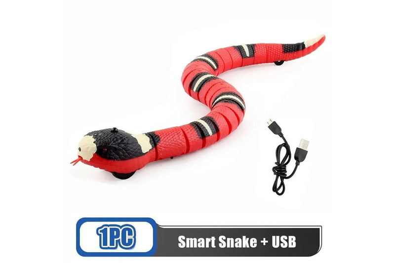 Interactive Smart Cat Toy With Usb Rechargeable Snake Teaser