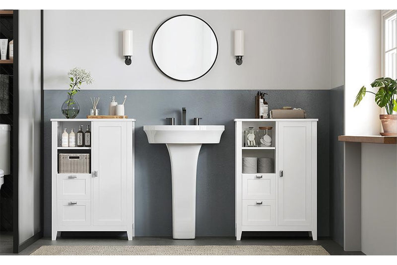 Vasagle Soglio Freestanding Bathroom Cabinet with Open Compartment & 2 Drawers