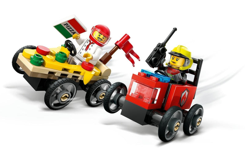 LEGO City: Pizza vs. Fire Truck Race Car Pack - (60458)