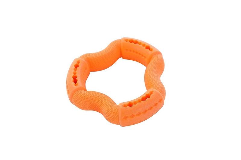 3x Paws & Claws 12.3x12.3x3.1cm Fetch N' Play Treat Ring Dog Pet Rubber Toy ASST