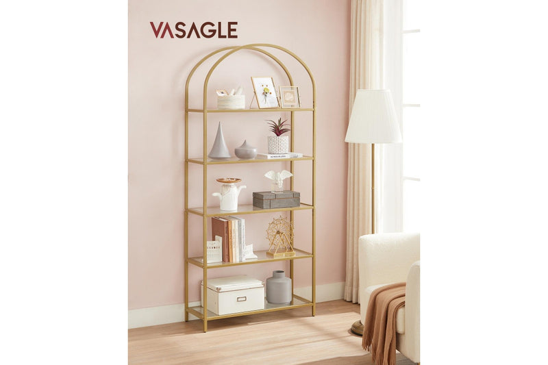 Vasagle 5-Tier Arch Glass Storage Shelf