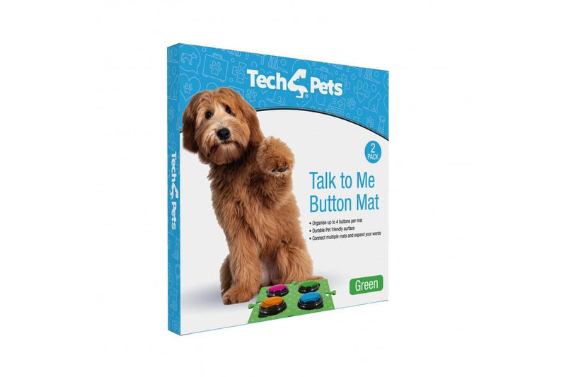 2PK Tech4Pets Mat Board Organiser Storage Holder For Talking Buttons Floor Green