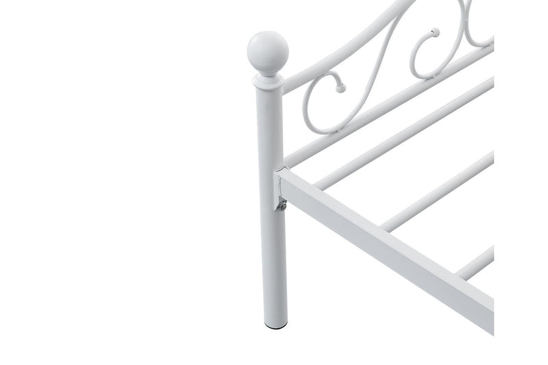 Fraser Country Single Metal Bed Frame - White