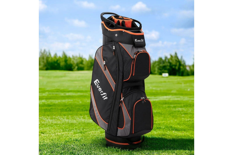 14 Ways Dividers Golf Bag Stand Insulated Carry Bag Zippered Rain Cover