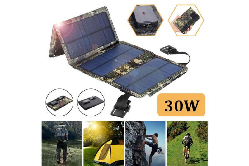 Foldable Solar Panel 30W Mobile Battery Charger