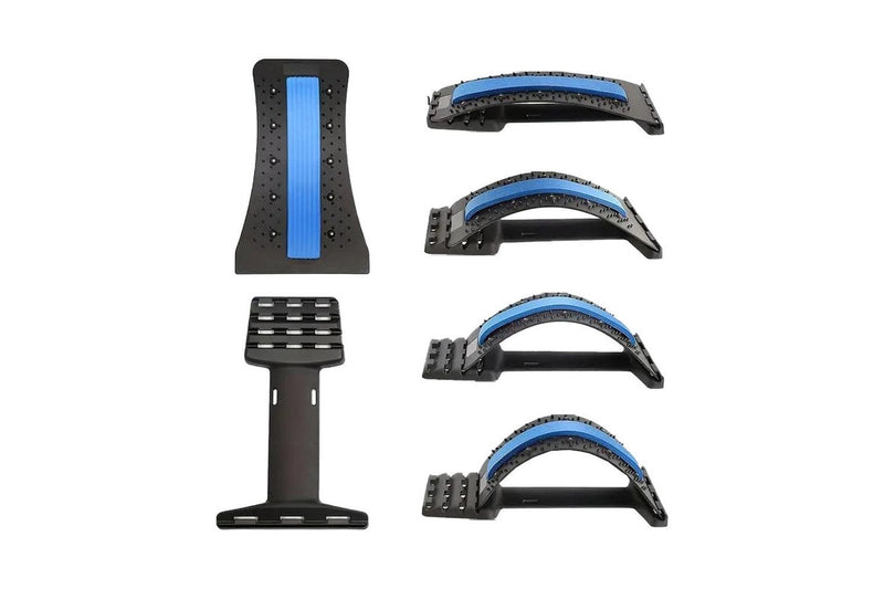 Four-Level Back Support Stretcher Back Massager Lumbar Back Support Stretcher Blue