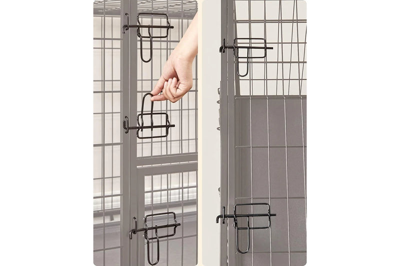 Feandrea Heavy-Duty Dog Crate with Metal Frame for Medium and Large Dogs