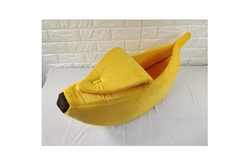 Cute Banana Shape Pet Bed Dog Cat Sleeping Nest - Green - S