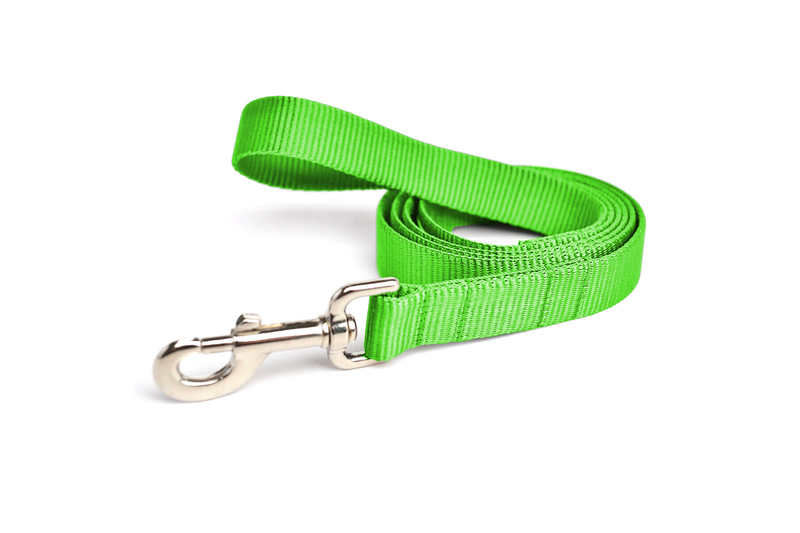 Plain Nylon Dog Leash Lead Training Obedience Recall Walk - Assorted Colours - Small (1.5cm Width/1.2m Long)