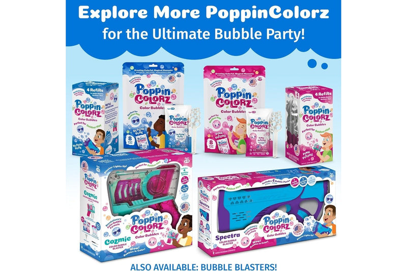 WOWmazing: Giant Bubbles - Poppin Colorz - Color Bubbles (Blazin Blue 8 Pack)