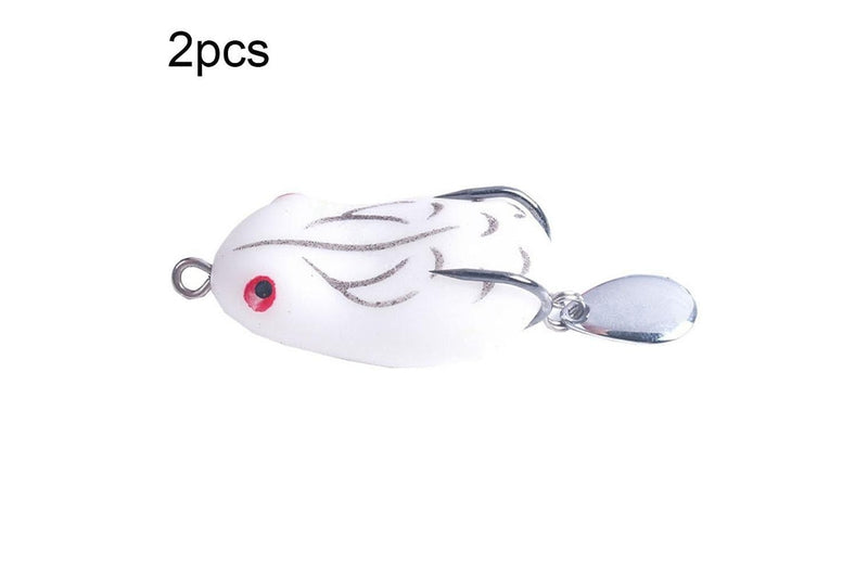 Pack Of 2 Sequin Double Hook Thunder Frog Lure 4.2cm 8g