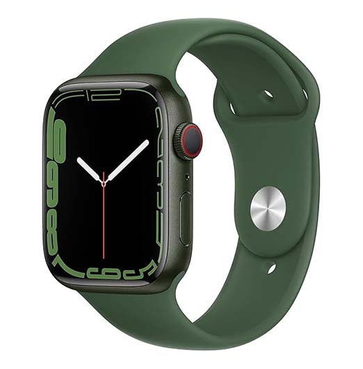 Apple Watch Series 7 [GPS + Cellular 45mm] Smart Watch w/Green Aluminum Case with Clover Sport Band. Fitness Tracker, Blood Oxygen & ECG Apps, Always-On Retina Display, Water Resistant