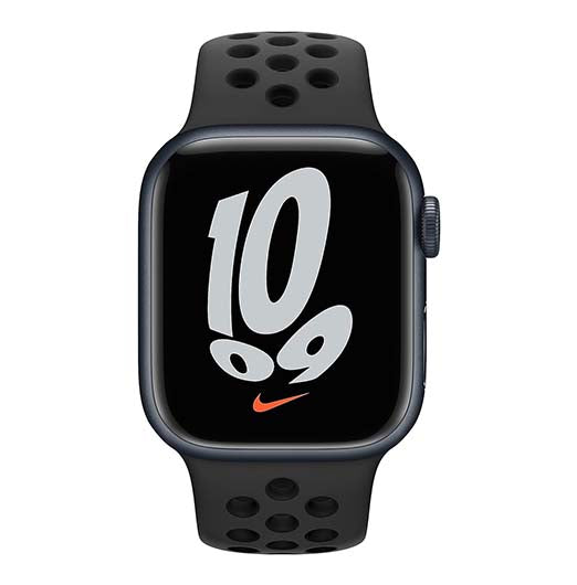 Smartwatch Apple Nike Series 7 GPS + Cell 41 mm Cassa in Aluminium Con CINTURINO Sport Antracity/Neropo