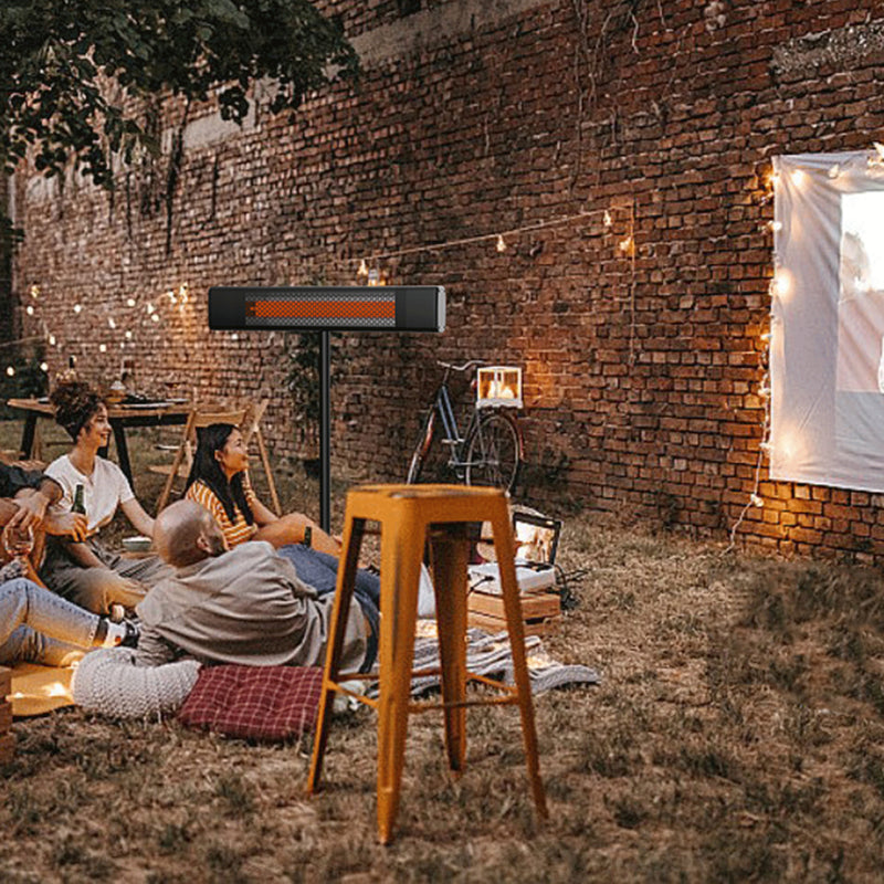 Indoor or Outdoor Heater with Adjustable Tripod Stand - Black