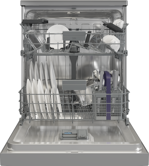 Beko 14 Place Setting Silver Freestanding Dishwasher BDFB1420X