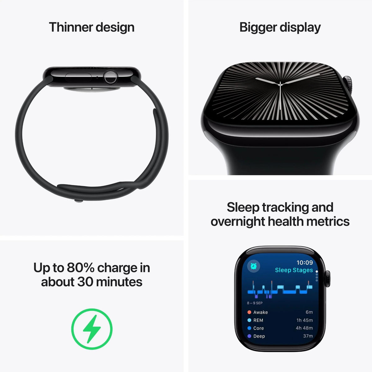 Apple Watch Series 10 GPS + Cellular 42mm Natural Titanium - Milanese Loop