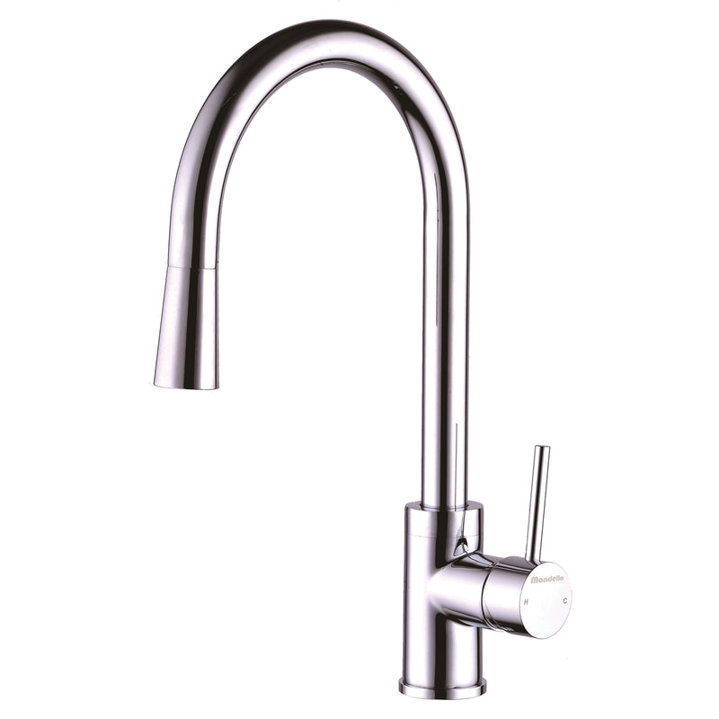 Mondella Chrome Resonance Pin Lever Pull Out Sink Mixer - Suitable For Mains Pressure Only