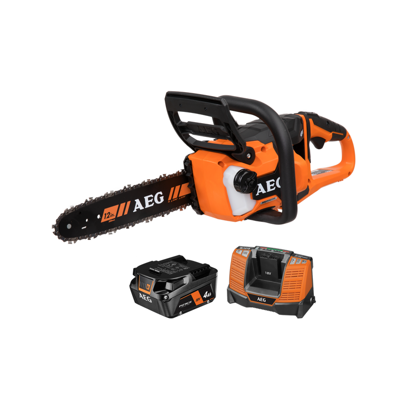 AEG 18V 12” 4.0Ah Brushless Chainsaw Force Kit