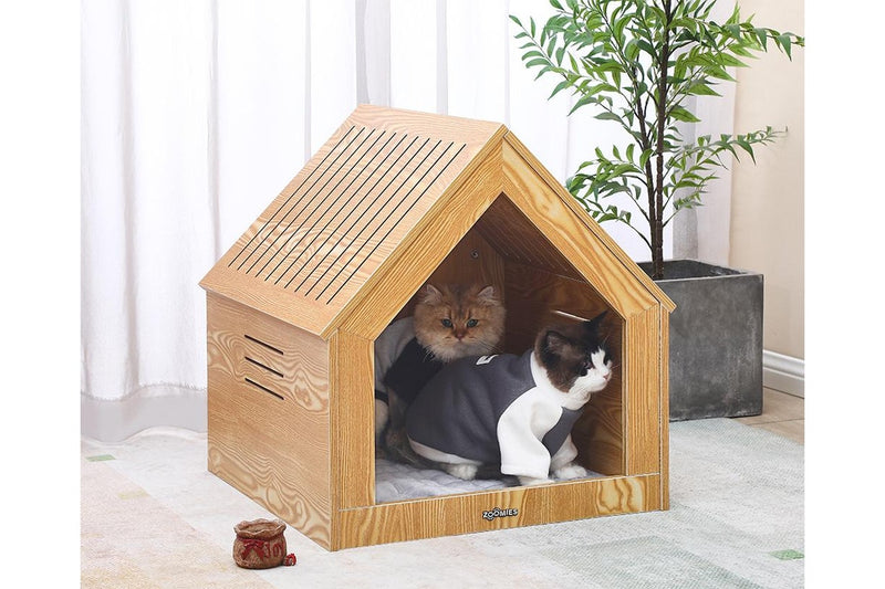 Zoomies Small Modern Pet House Natural